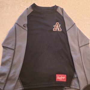 Anoka Tornadoes Baseball Rawlings Boys Black and Gray Crewneck Sweater.